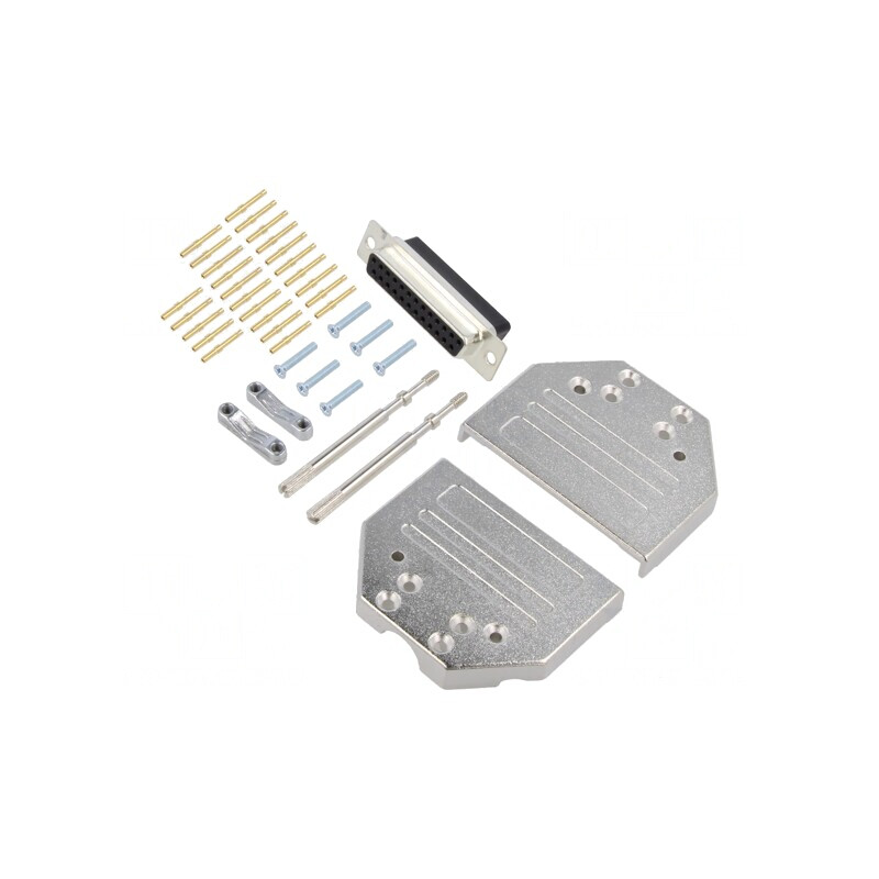 Mufă D-Sub 25 PIN Femeie Crimpată Ecranată | Electronic-mag.ro | Componente Electronice