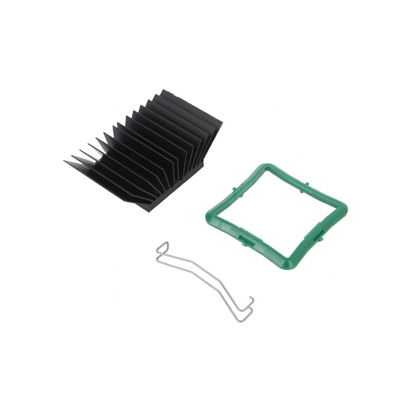 Radiator Extrudat cu Aripioare BGA Negru 40mm x 40mm | Electronic-mag.ro | Componente Electronice