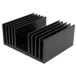 Radiator extrudat cu aripioare negru 100x120x50mm | Electronic-mag.ro | Componente Electronice