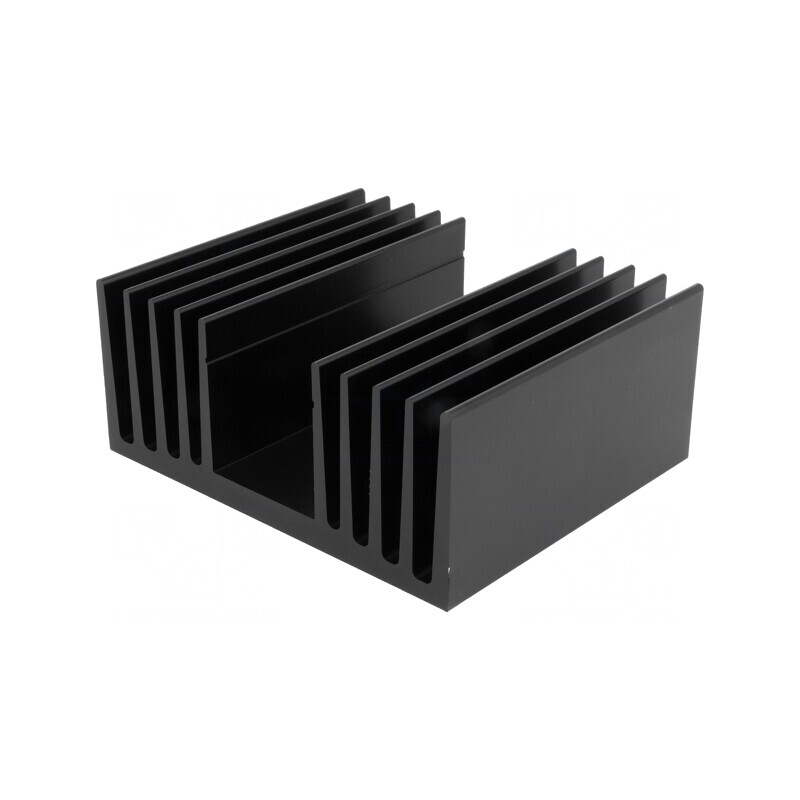 Radiator extrudat cu aripioare negru 100x120x50mm | Electronic-mag.ro | Componente Electronice