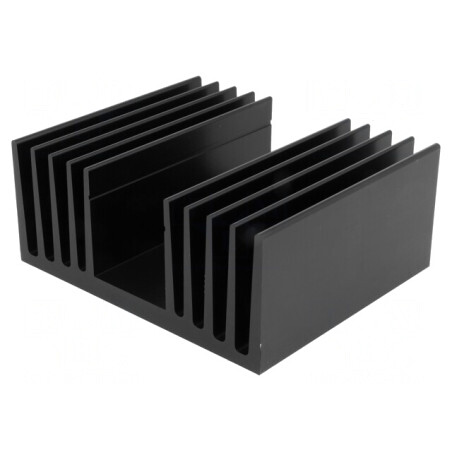 Radiator extrudat cu aripioare negru 100x120x50mm | Electronic-mag.ro | Componente Electronice