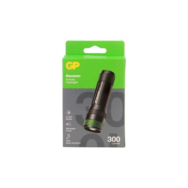 Lanternă LED 80lm/300lm Neagră IPX4 Ø32x108mm DISCOVERY | Electronic-mag.ro | Componente Electronice