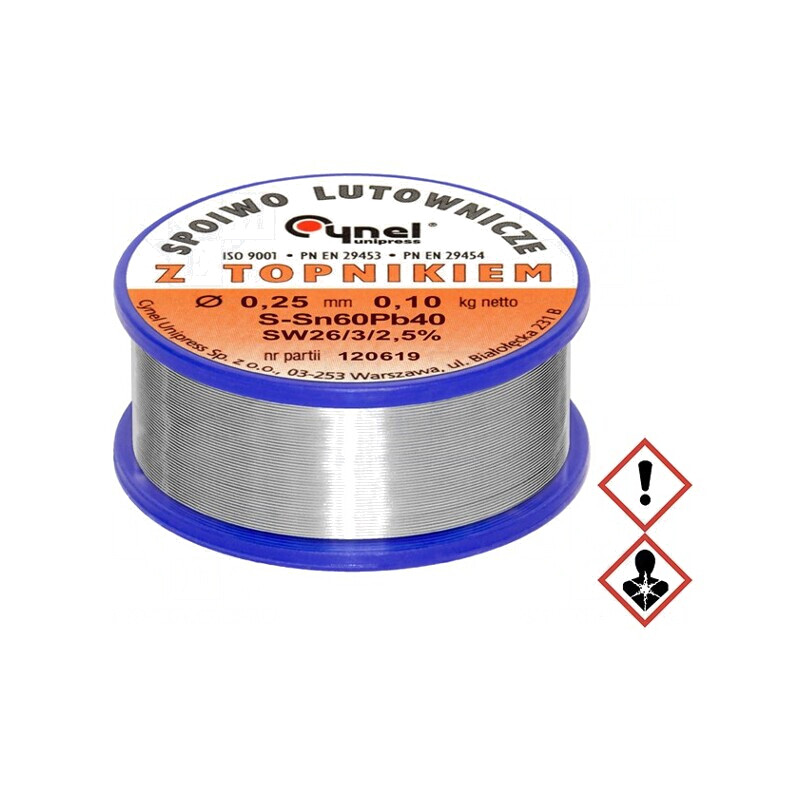 Sârmă de Lipit cu Plumb 0,25mm 0,1kg 190°C | Electronic-mag.ro | Componente Electronice