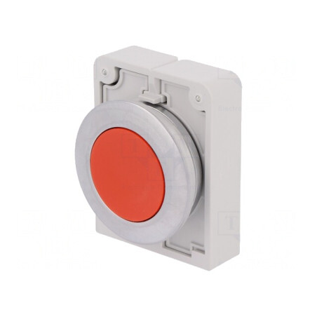 Comutator apăsare 30mm roșu M30C-FD-R | Electronic-mag.ro | Componente Electronice