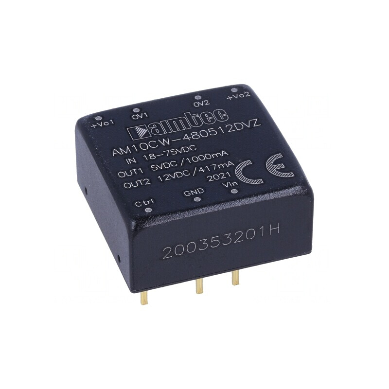 Convertor DC/DC 10W 18-75V la 5V și 12V 1x1 | Electronic-mag.ro | Componente Electronice