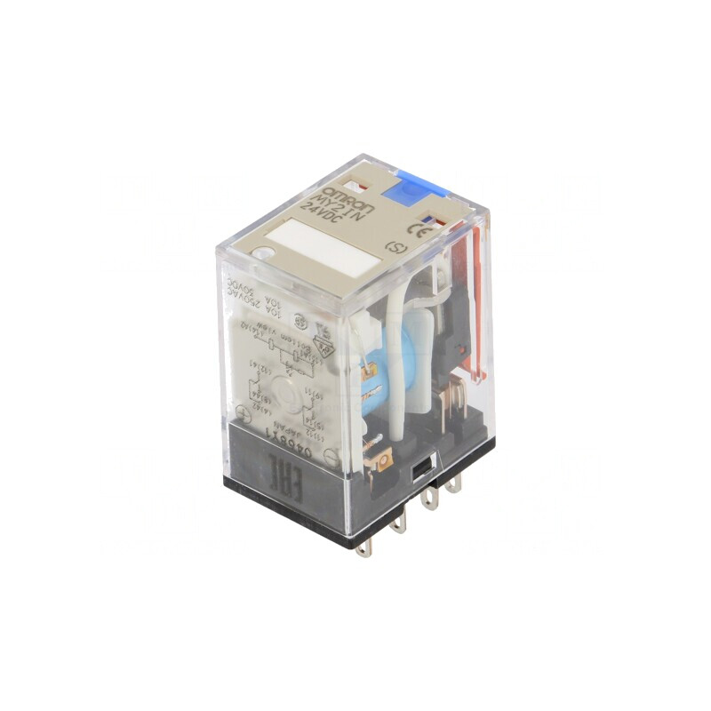 Releu electromagnetic DPDT 24VDC 5A industrial | Electronic-mag.ro | Componente Electronice