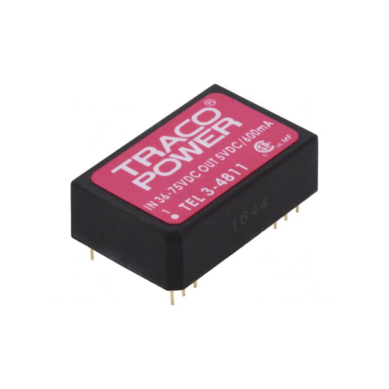 Convertor DC/DC 3W 36-75V la 5V 600mA DIP24 | Electronic-mag.ro | Componente Electronice