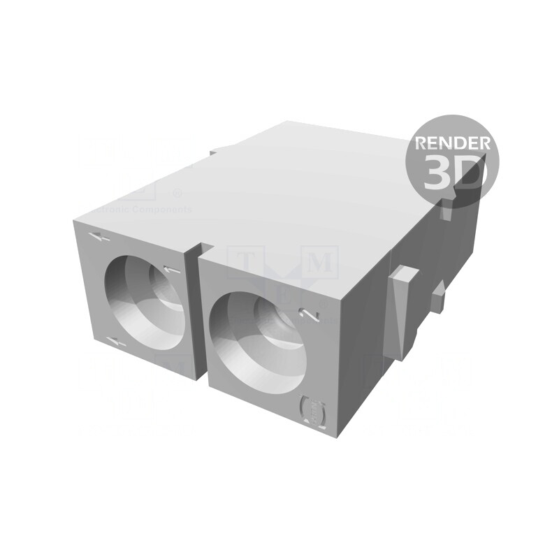 Conector HDC modul tată cu şurub 2 pini Han-Modular | Electronic-mag.ro | Componente Electronice