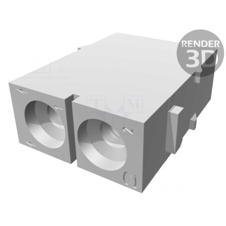 Conector HDC modul tată cu şurub 2 pini Han-Modular | Electronic-mag.ro | Componente Electronice