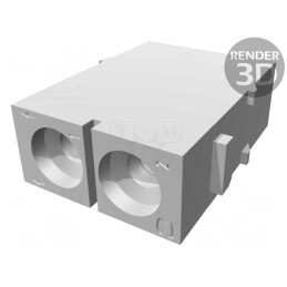 Conector HDC modul tată cu şurub 2 pini Han-Modular | Electronic-mag.ro | Componente Electronice