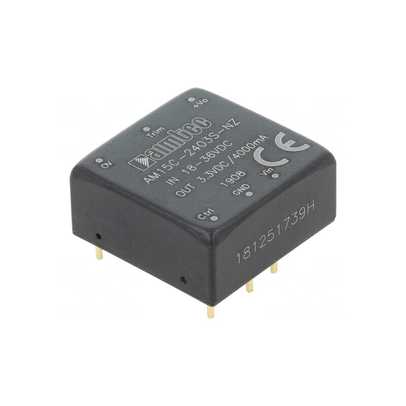 Convertor DC/DC 15W 18-36V la 3.3V 4A 1x1 | Electronic-mag.ro | Componente Electronice