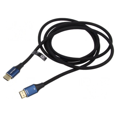 Cablu HDMI 2.1 Negru PVC Textil | Electronic-mag.ro | Componente Electronice