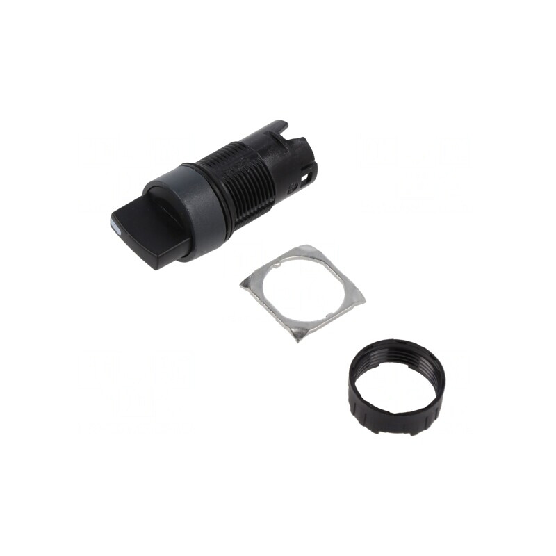 Comutator Rotativ 16mm 3 Pozitii Negru | Electronic-mag.ro | Componente Electronice