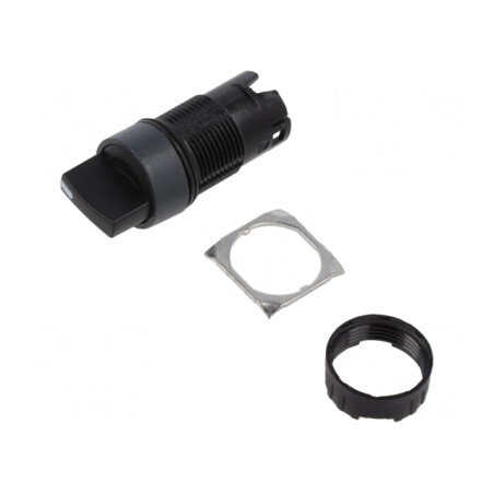 Comutator Rotativ 16mm 3 Pozitii Negru | Electronic-mag.ro | Componente Electronice