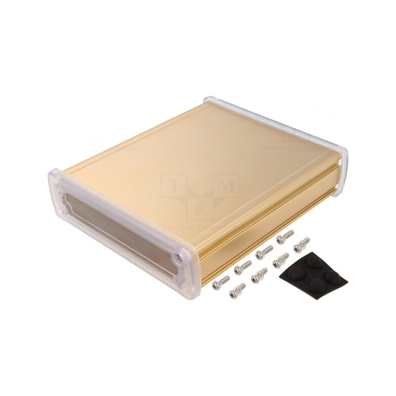 Carcasă Universală Aluminiu Aurit 147x169x42mm | Electronic-mag.ro | Componente Electronice