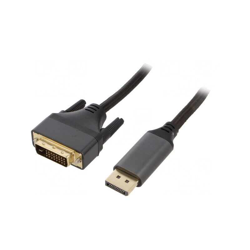 Cablu DisplayPort la DVI-D, 1.8m, Negru | Electronic-mag.ro | Componente Electronice