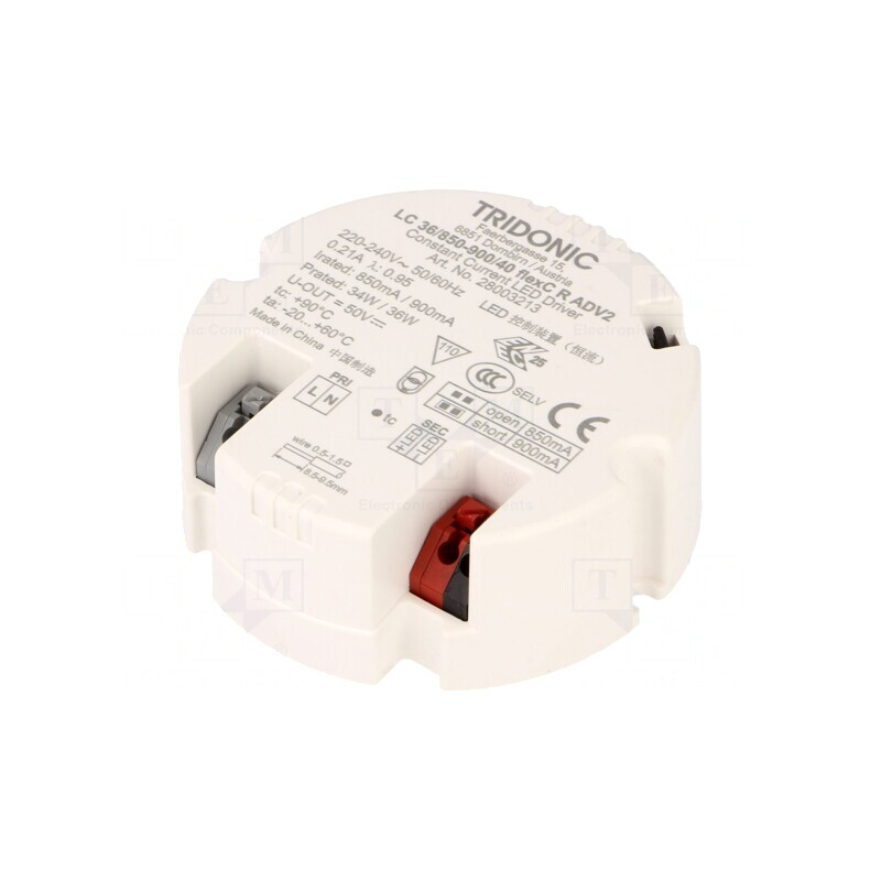 Alimentator LED 36W 24-40VDC 850-900mA | Electronic-mag.ro | Componente Electronice