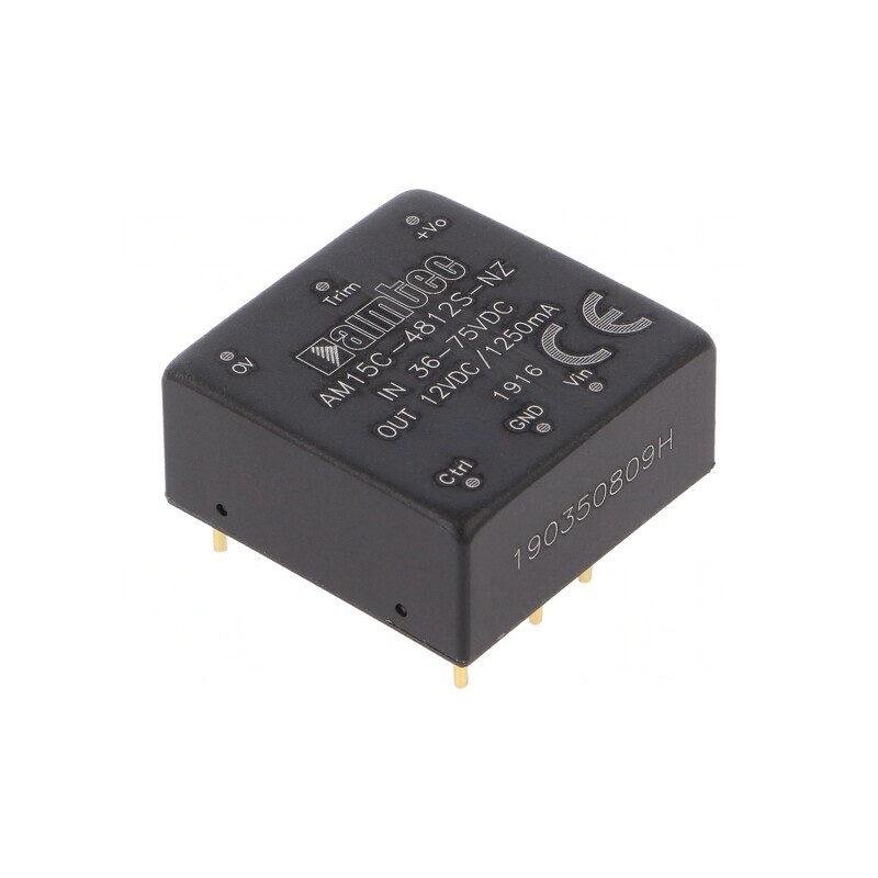Convertor DC/DC 15W 36-75V la 12V 1.25A | Electronic-mag.ro | Componente Electronice