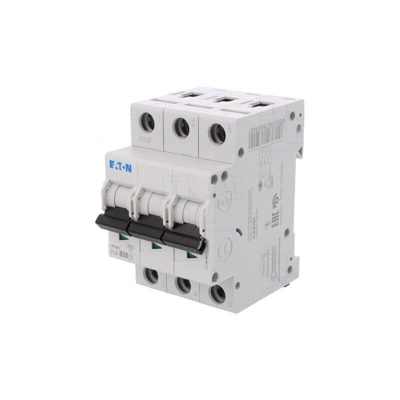 Întrerupător Supracurent 20A 3 Poli 230/400V 6kA | Electronic-mag.ro | Componente Electronice