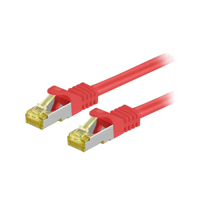 Cablul de rețea S/FTP Cat6a LSZH Roșu 15m | Electronic-mag.ro | Componente Electronice