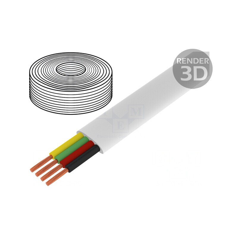 Cablu Telecomunicații Litat Alb 100m CCA | Electronic-mag.ro | Componente Electronice