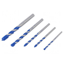 Set Burghie Oțel pentru Granit și Piatră, 5 Bucăți, PROFI | Electronic-mag.ro | Componente Electronice