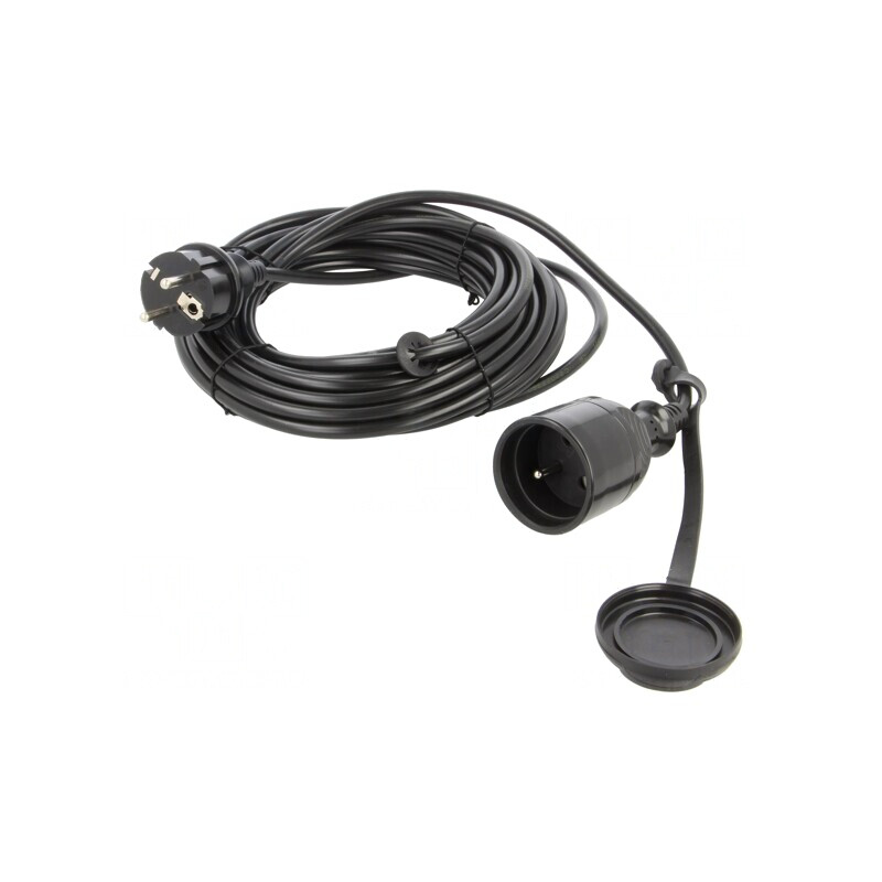 Prelungitor alimentare negru 10m 10A | Electronic-mag.ro | Componente Electronice