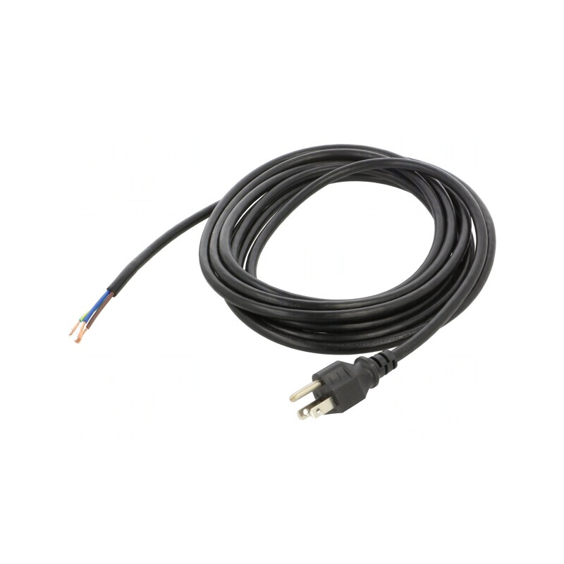 Cablu Alimentare NEMA 5-15 PVC 4.6m Negru 10A | Electronic-mag.ro | Componente Electronice