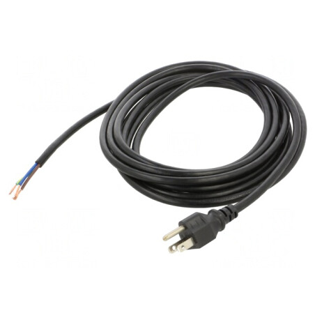 Cablu Alimentare NEMA 5-15 PVC 4.6m Negru 10A | Electronic-mag.ro | Componente Electronice