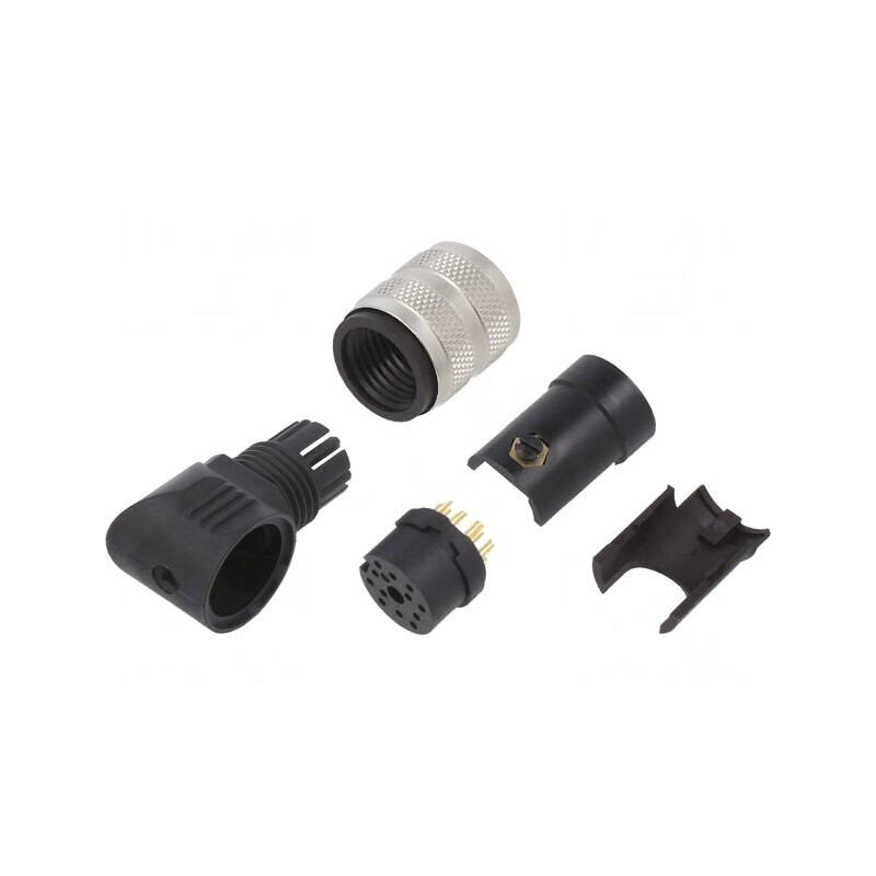 Conector M16 Mufă Mamă 12 PIN Lipire Cablu 3A 32V IP40 | Electronic-mag.ro | Componente Electronice