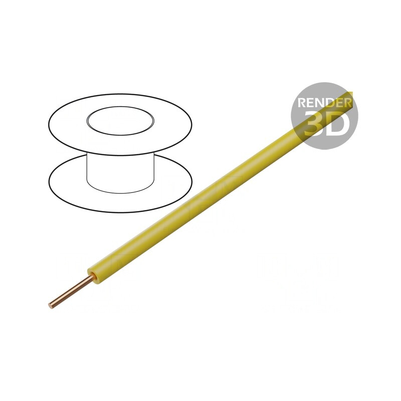 Cablu Sârmă Cu 0,2mm2 PVC Galben 100m | Electronic-mag.ro | Componente Electronice