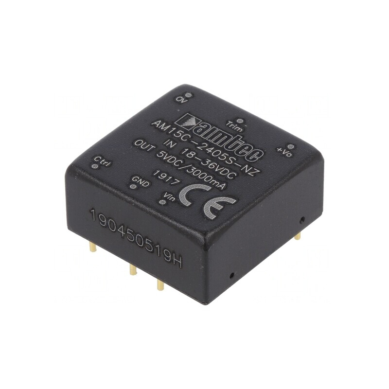 Convertor DC/DC 15W 18-36V la 5V 3A 1x1 | Electronic-mag.ro | Componente Electronice