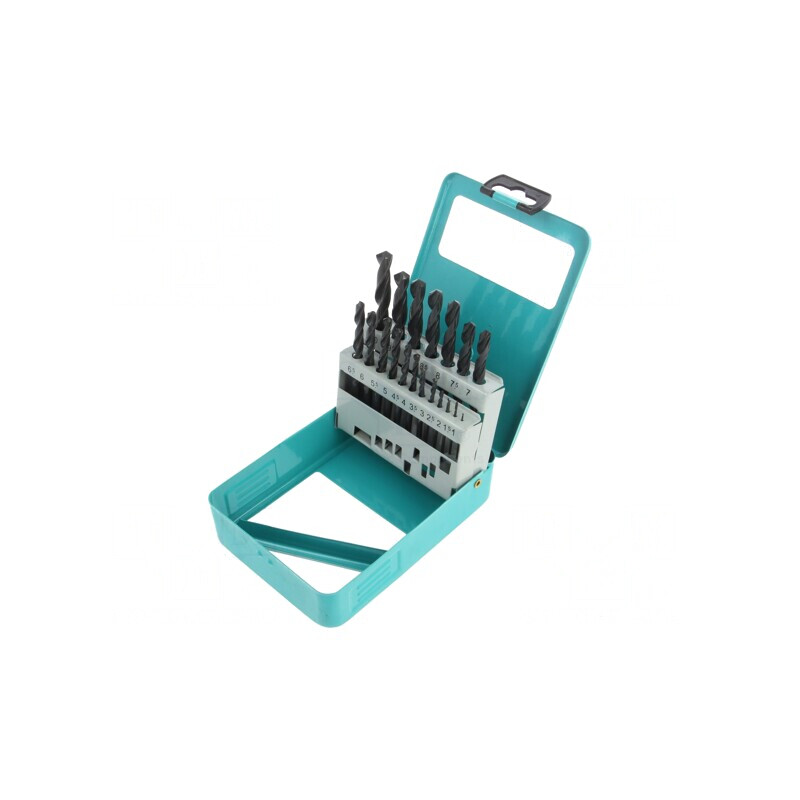 Set 19 Burghie HSS Metal Cutie Metalică | Electronic-mag.ro | Componente Electronice