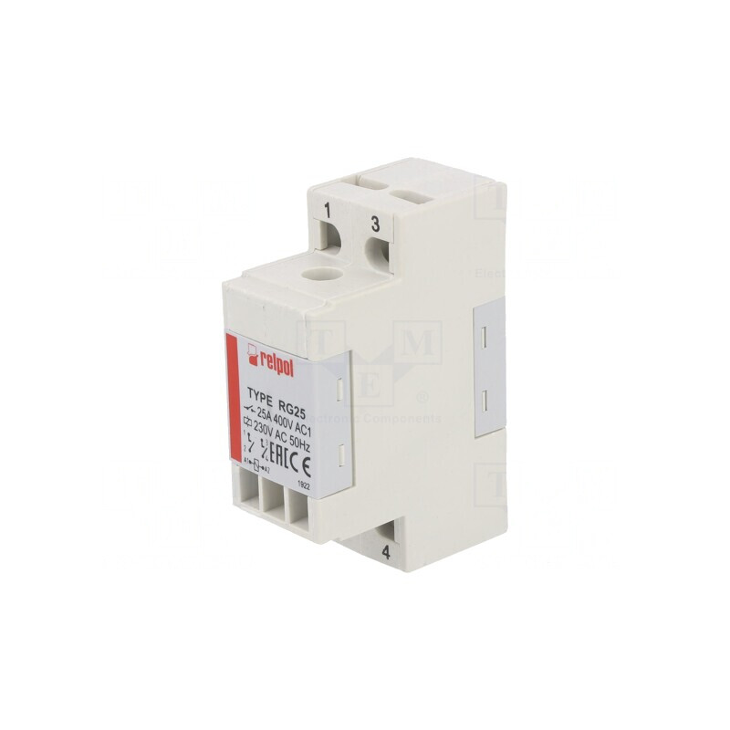 Releu Electromagnetic DPST-NO 230VAC 25A 400VAC 3VA | Electronic-mag.ro | Componente Electronice