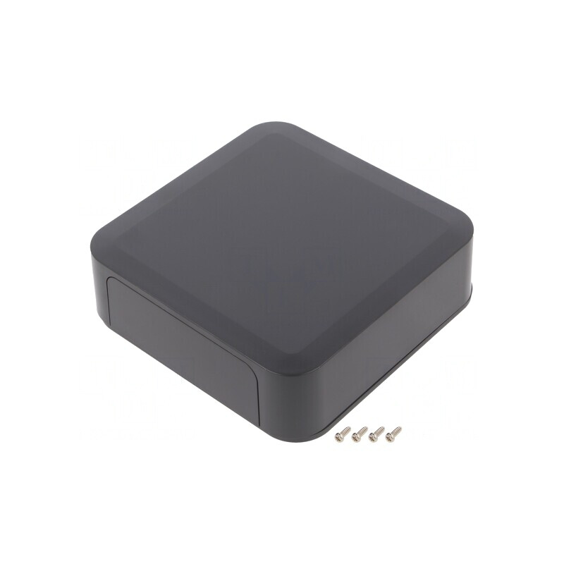 Carcasă ABS Gri Închis 125x125x35mm PF13-4-13D | Electronic-mag.ro | Componente Electronice
