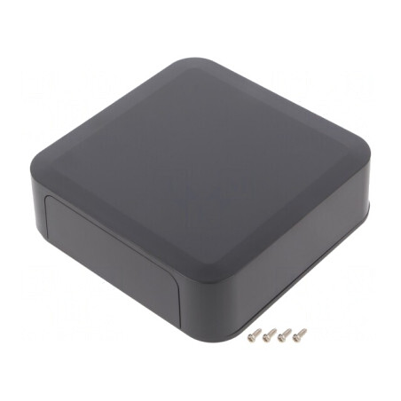 Carcasă ABS Gri Închis 125x125x35mm PF13-4-13D | Electronic-mag.ro | Componente Electronice