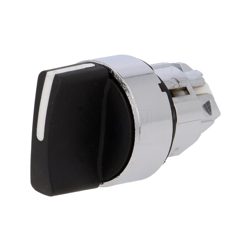 Comutator Rotativ 22mm Negru 2 Poziții | Electronic-mag.ro | Componente Electronice