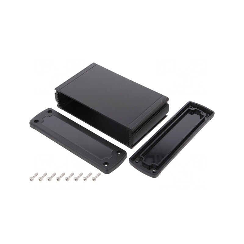 Carcasă universală aluminiu negru 146,6x89x41,6mm | Electronic-mag.ro | Componente Electronice