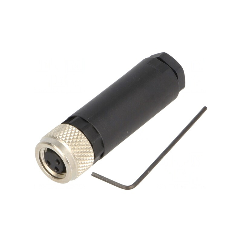 Conector M8 Mamă 3 PIN Drept pe Cablu 4A | Electronic-mag.ro | Componente Electronice