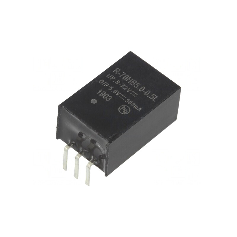 Convertor DC/DC 2,5W 9-72V la 5V 0,5A SIP3 | Electronic-mag.ro | Componente Electronice