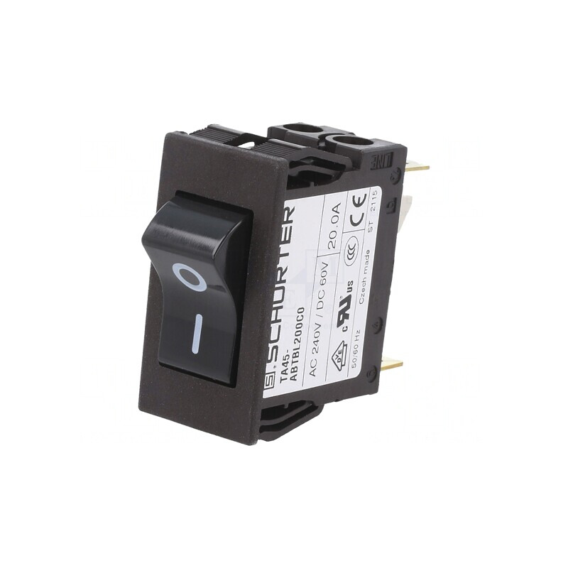 Întrerupător de supracurent 20A DPST 240VAC 60VDC | Electronic-mag.ro | Componente Electronice
