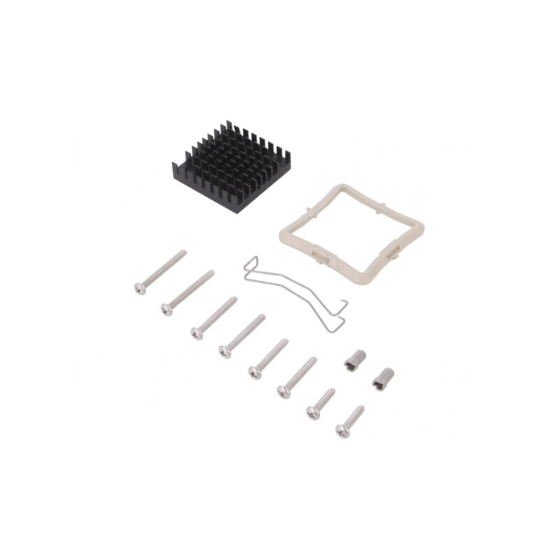Radiator Extrudat Negru 35x35x9.5mm | Electronic-mag.ro | Componente Electronice
