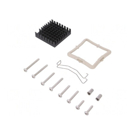 Radiator Extrudat Negru 35x35x9.5mm | Electronic-mag.ro | Componente Electronice