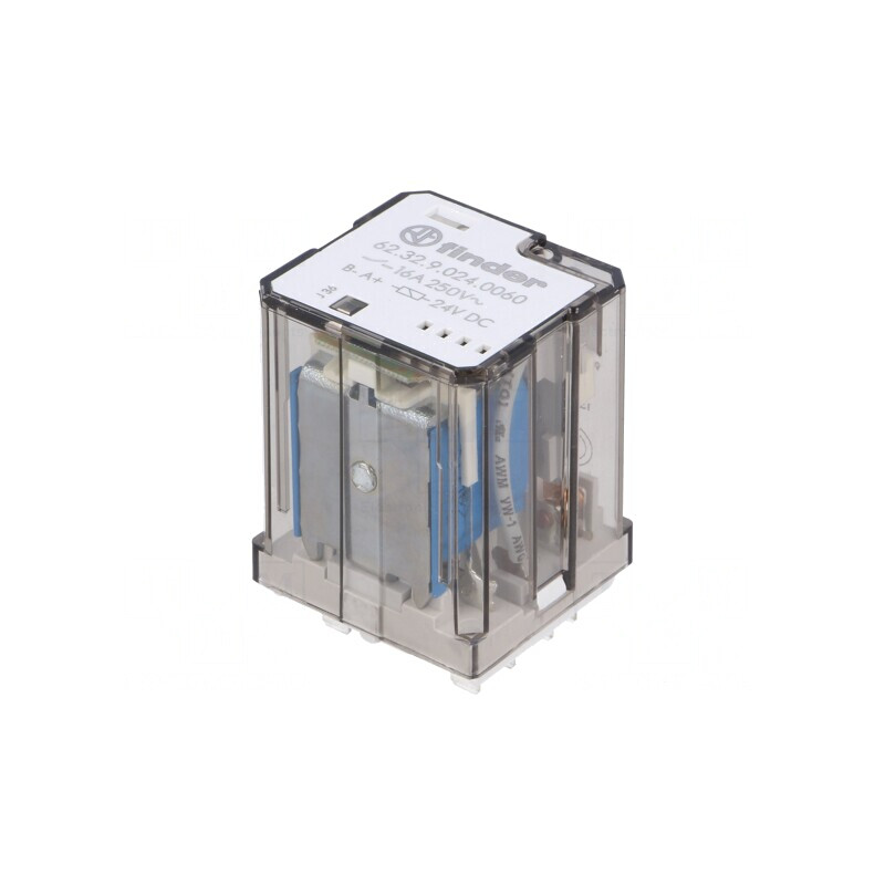 Releu Electromagnetic DPDT 24VDC 30A | Electronic-mag.ro | Componente Electronice