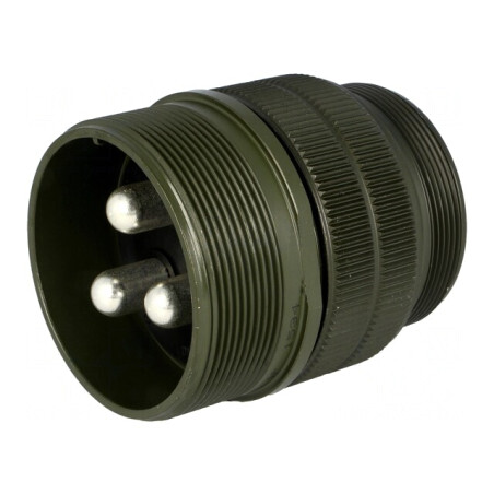 Conector Circular 36mm Aluminiu Oliv | Electronic-mag.ro | Componente Electronice