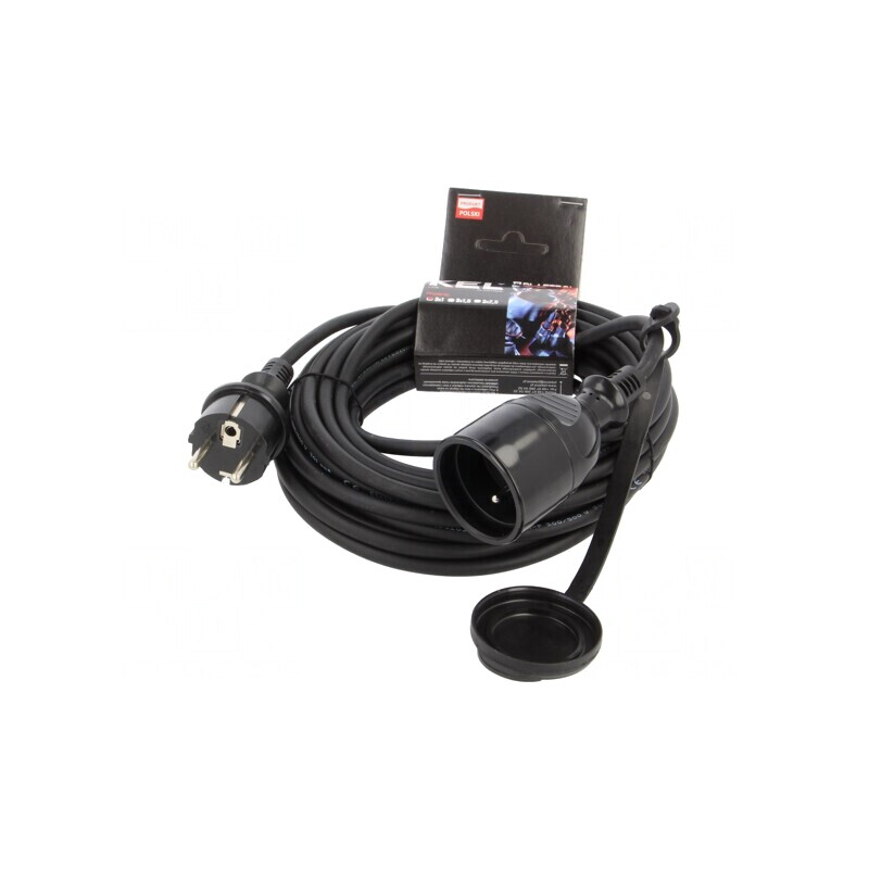 Prelungitor electric negru 10m 3x1mm2 10A | Electronic-mag.ro | Componente Electronice