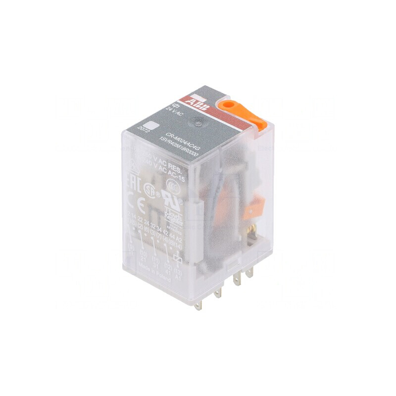 Releu Electromagnetic 4PDT 24VAC 6A | Electronic-mag.ro | Componente Electronice