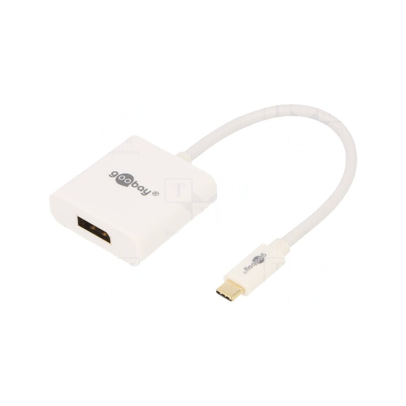 Adaptor USB C la DisplayPort 0.2m Alb | Electronic-mag.ro | Componente Electronice