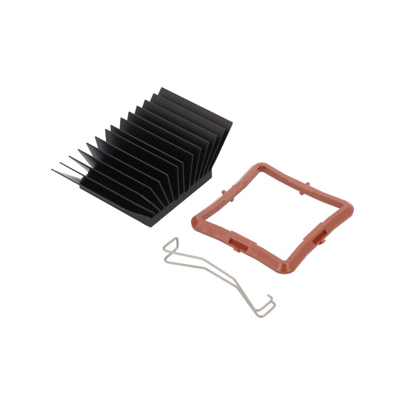 Radiator extrudat cu aripioare BGA negru 37.5x37.5mm | Electronic-mag.ro | Componente Electronice