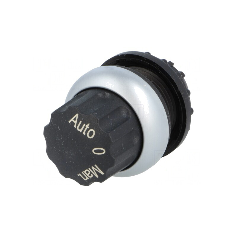 Comutator rotativ 22mm 3 poziții negru | Electronic-mag.ro | Componente Electronice